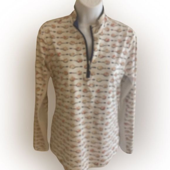 San Soleil Tops - San Soleil Quarter UPF 50 Zip Top - S white , request print , nylon span…